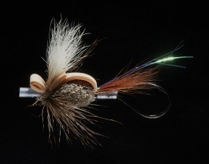 Quigley's Dragon Gurgler wake fly tied on tube