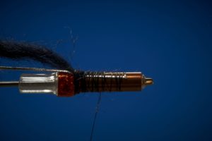 Tying the Black & Orange Copper tube fly 2