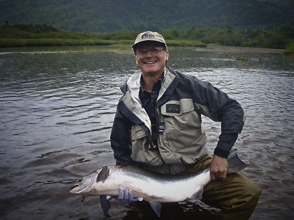 Big salmon caught on Monster Tube Caddis