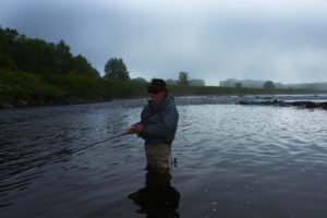 Jerry Rothman using Riffling Hitch on North Esk