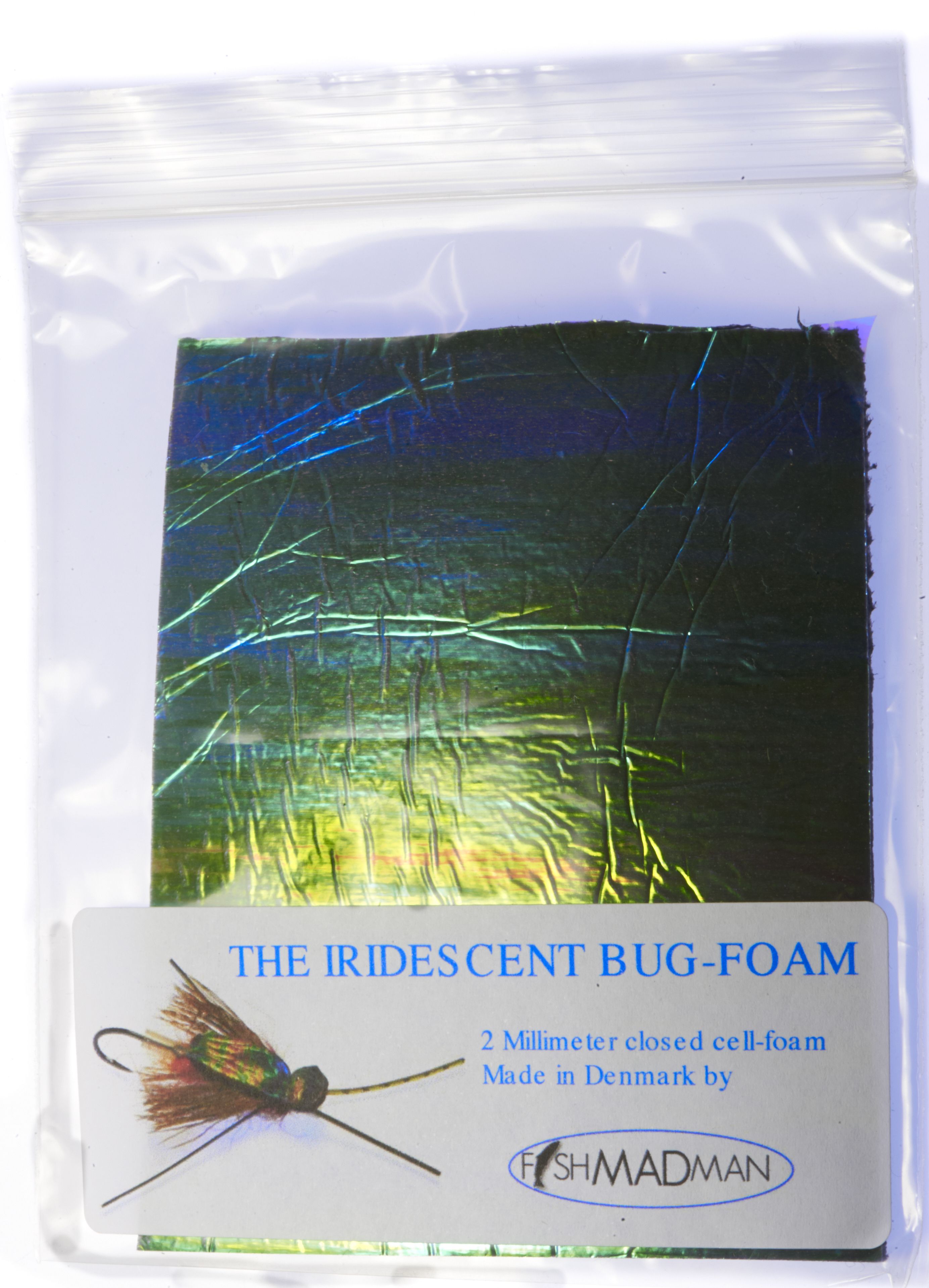 Iridescent closed-cell foam for fly tying