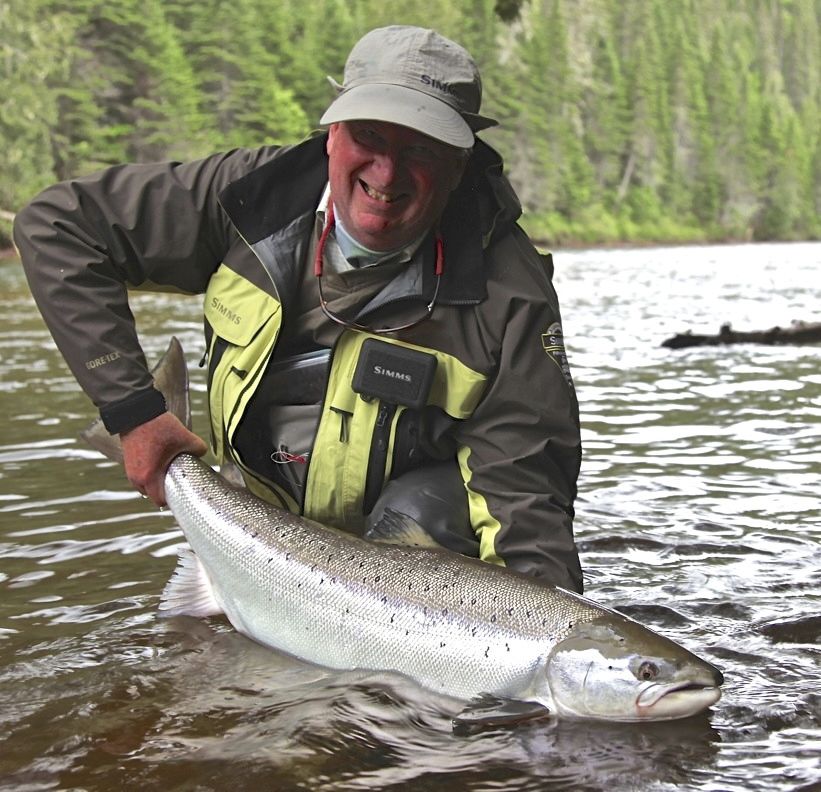 Monster Tube Caddis salmon on dry fly