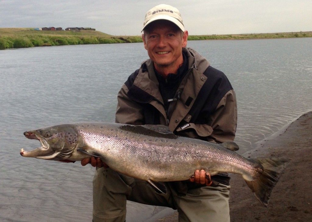 Salmon caught on riffling hitch