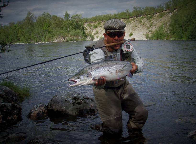 Mr. Anders Kok With Super Dry Fly Salmon